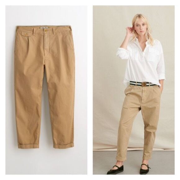 Alex Mill Standard Signature Pleated Pant Chino Tan Ankle pants Size 32 unisex - Picture 1 of 12